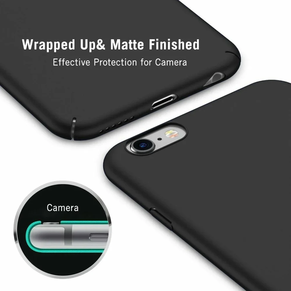 NEW iPhone 6 6S Plus Case Cover Matte Black Slim